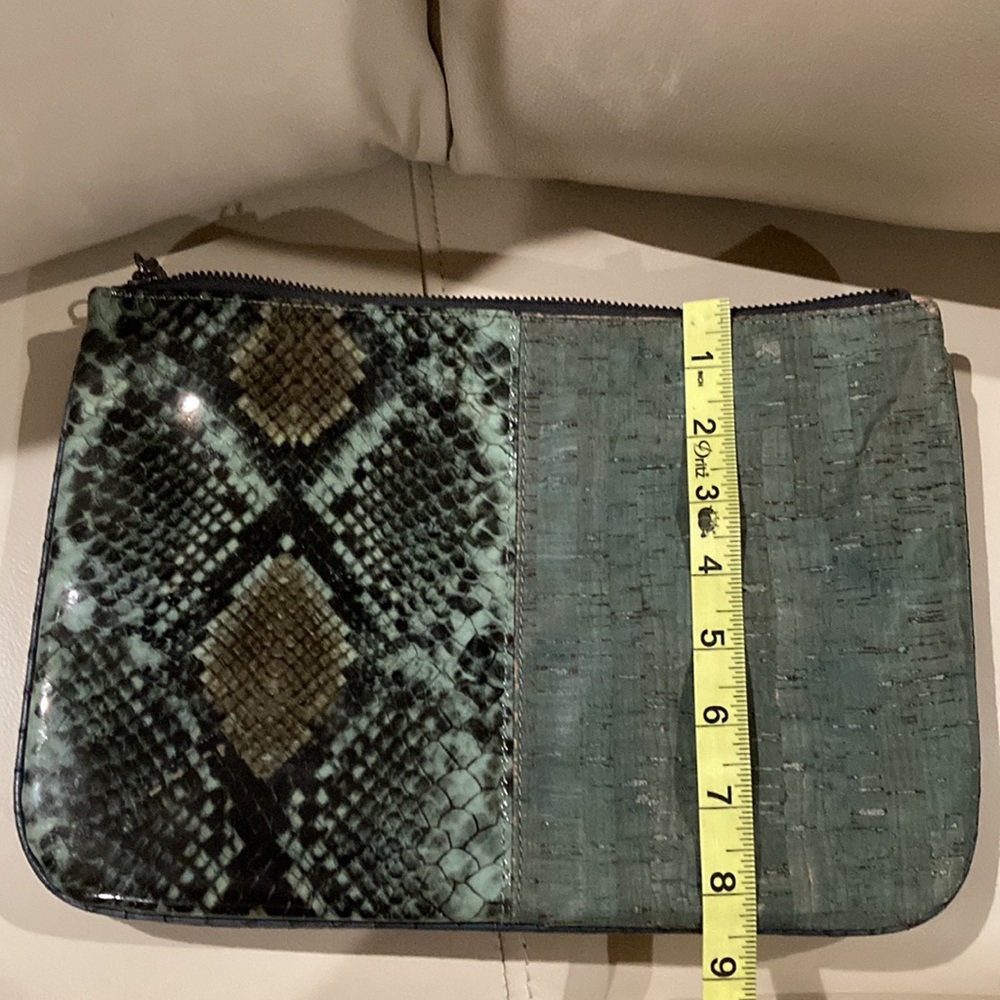 French Connection Distressed Python Print Clutch - image 7